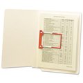 Smead U-Clip Bonded File Fastener, 2", Orange/White, PK100 68260